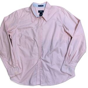 Crazy Horse Pink Collared Long Sleeve Button-Up Mens Shirt Sz 14 Preppy Academia